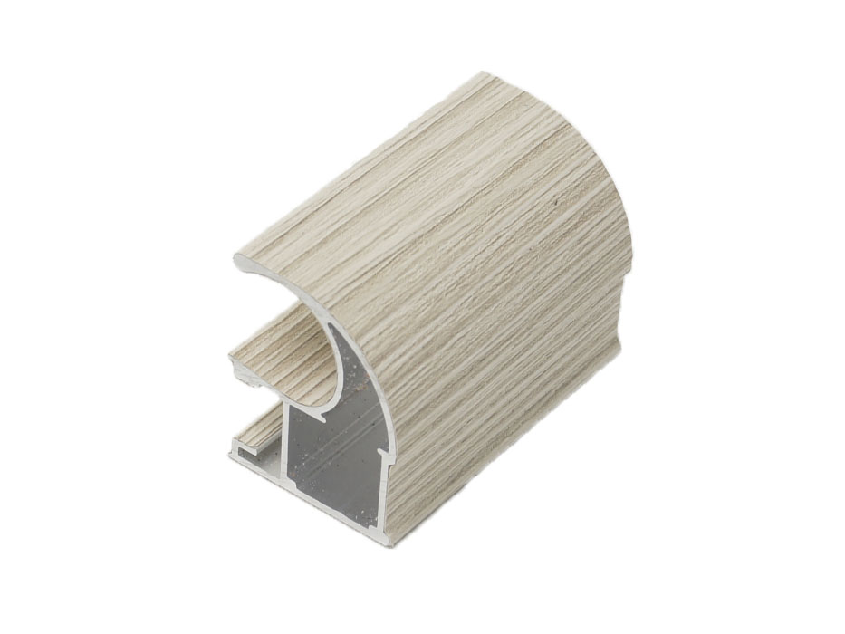 Алюминиевый профиль для шкафа-купе, форма С, цвет лиственница кремовая